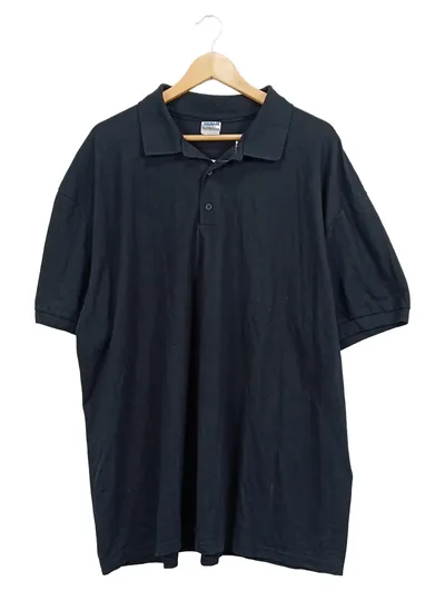 Gildan Herren Poloshirt Schwarz Gr. 56/3XL Casual Kurzarm