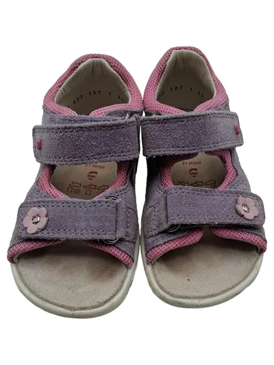 Elefanten Mädchen Sandalen Klettsandalen Lila Gr. 21 WMS Mittel Leder