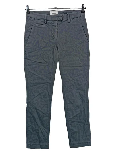 Dondup Damen Stoffhose Chino Grau Gr. 38 W29 Casual Baumwolle