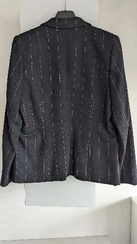 PETER HAHN Damen Blazer Nadelstreifen Gr. 20 Schwarz Business