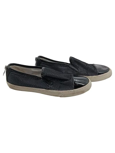 Geox Respira Damen Slipper Gr. 38 Schwarz Mesh Strukturmuster Slip-On