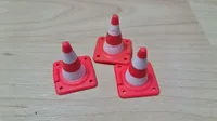 Playmobil Verkehrskegel Pylonen Modelleisenbahn Zubehör rot 3 Stück 3