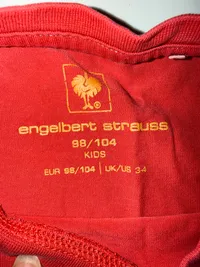 Engelbert Strauss Kinder T-Shirt Werkzeug Motiv Rot Gr. 98/104 3