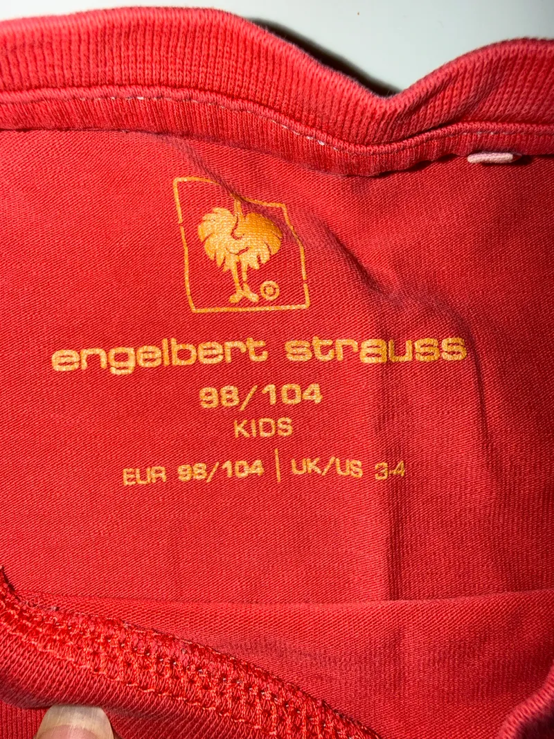 Engelbert Strauss Kinder T-Shirt Werkzeug Motiv Rot Gr. 98/104 3