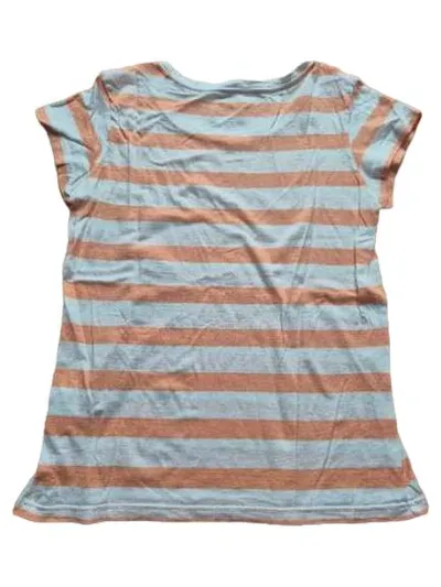 adidas NEO Damen T-Shirt Gr. L gestreift orange weiß Sportlich