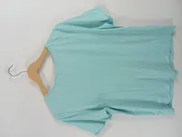 Eugen Klein Damen T-Shirt Türkis Gr. 46 3XL Kurzarm Basic Viskose 3