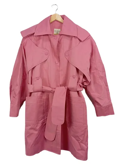 ColoReve Damen Modisch Trenchcoat Pink Gr. 46/48