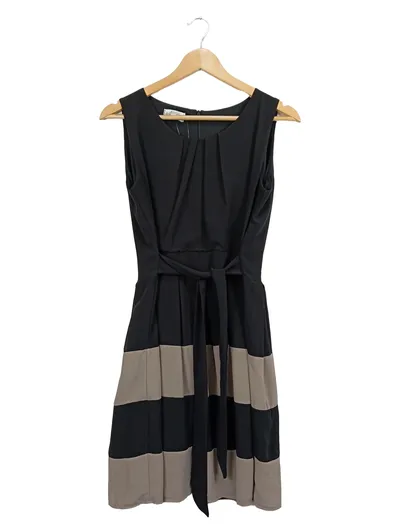 Apricot Damen Festliches Kleid Gr. 38/M Schwarz Elegant Gestreift
