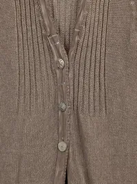 Bottega Strickjacke Damen Gr. L Beige Baumwolle Longcardigan 2