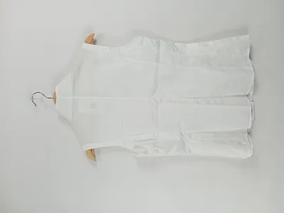 Van Laack Bluse Damen Gr. 36 Weiß Ärmellos Stehkragen Baumwolle