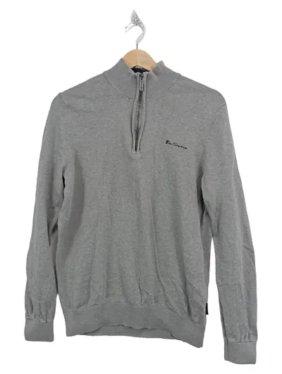 Ben Sherman Herren Pullover Grau Gr. 46/S Casual Baumwolle