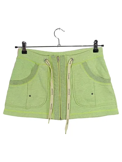 Diesel Damen Sportrock Mini Logo Print Grün Baumwolle Gr. 36/S