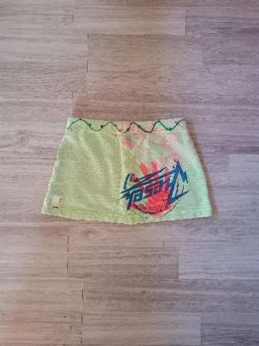 Diesel Damen Sportrock Mini Logo Print Grün Baumwolle Gr. 36/S 4