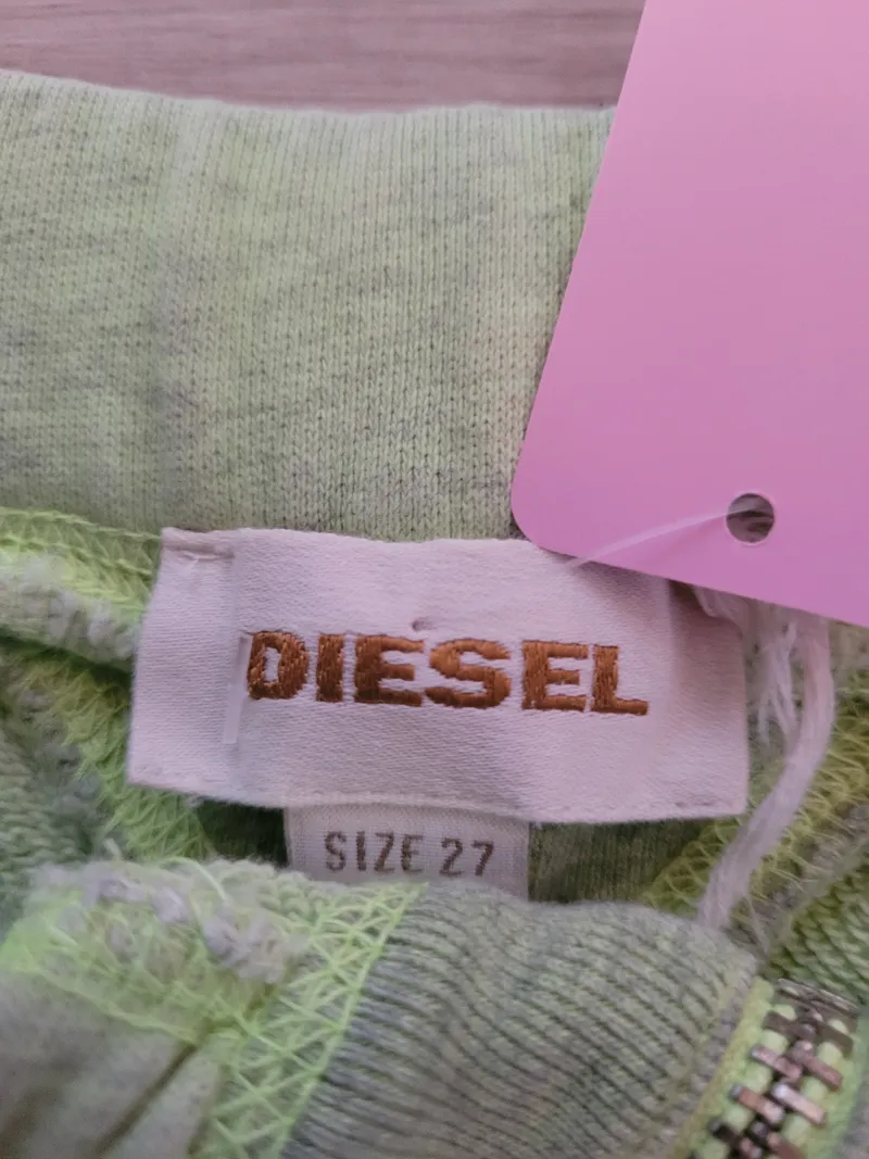 Diesel Damen Sportrock Mini Logo Print Grün Baumwolle Gr. 36/S 5
