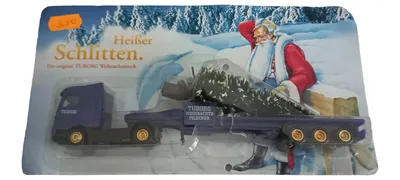 TUBORG Weihnachtstruck Modellfahrzeug mit Weihnachtsbaum Blau Sammlerstück