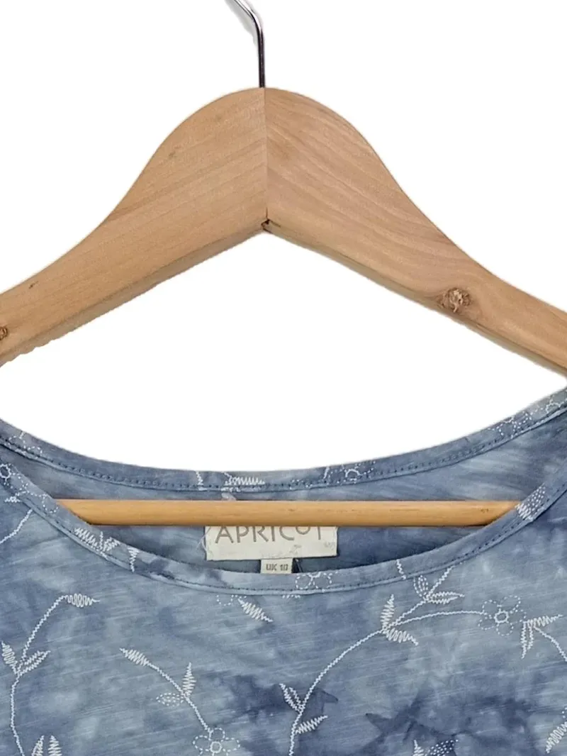 Apricot Damen T-Shirt Gr. 36/S Blumenmuster Blau Casual 3