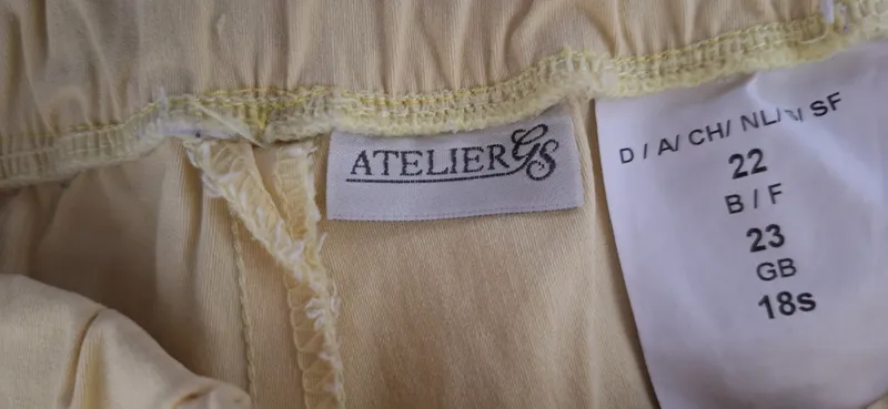 Atelier GS Stoffhose Damen Gr. 44 Beige Elastikbund Casual 2