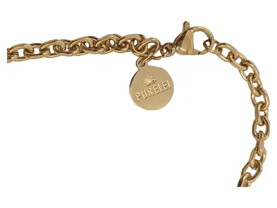 Purelei Halskette Damen Gold Ankerkette Perle Zirkonia 45cm