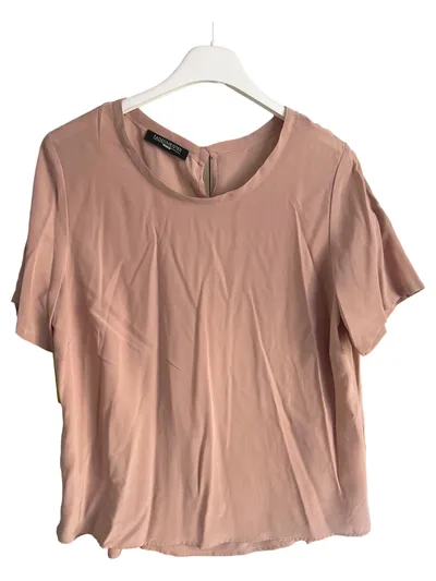 FADENMEISTER BERLIN Hemdbluse Damen Rosa Elegant Kurzarm Gr. 44 XXL
