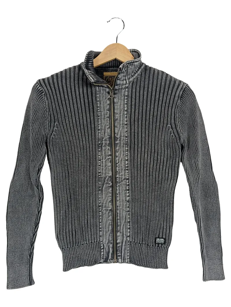 Cars Jeans Kinder Strickjacke Gr. 146 Grau Reißverschluss Casual 1