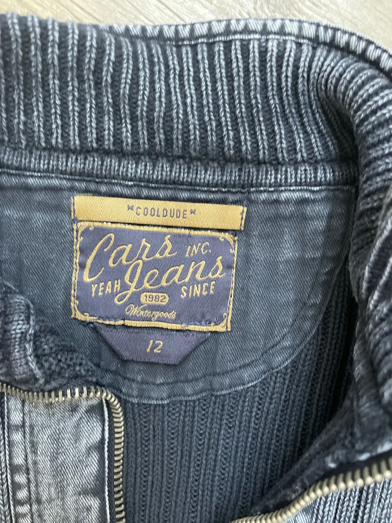 Cars Jeans Kinder Strickjacke Gr. 146 Grau Reißverschluss Casual 4