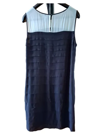 1.2.3 Un Deux Trois Paris Damen Kleid Gr. 42 Schwarz Seide Elegant