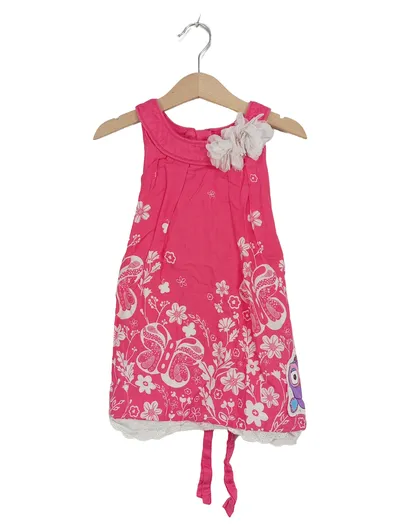 Giggle and Hoot Mädchen Sommerkleid Gr. 98/100 Pink Blumen Schmetterling