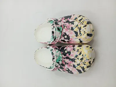 Crocs Classic Clogs Badeschuhe Damen Mehrfarbig Blumenmuster Gr 40.5