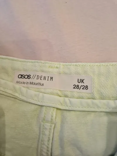 ASOS Denim Jeans Straight Leg Damen Beige W28, L28