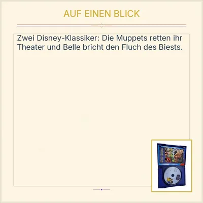 Disney DVD Die Muppets & Die Schöne und das Biest 2-Film Paket Familienfilm