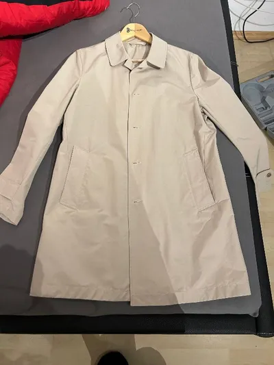 Aspesi Herren Trenchcoat Beige Gr. 50 L Klassisch Baumwolle