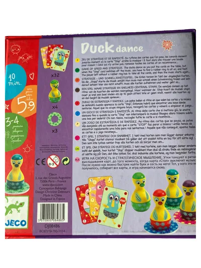 Djeco Duck Dance Brettspiel Kinder Enten Tanz Spiel Strategie Schnelligkeit