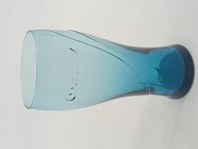 Coca-Cola Trinkglas Contour Glas Blau 300ml Retro Wasserglas