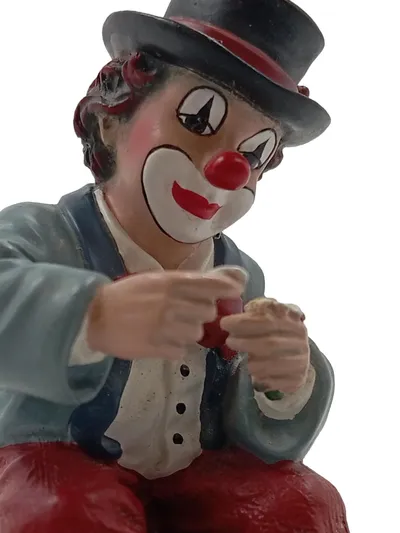 GILDE Handwerk Porzellanfigur Clown Mehrfarbig 6 cm Klassisch