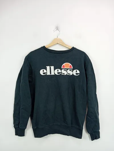 Ellesse Sweatshirt Damen Gr. 36/S Schwarz Sportlich Logo-Print