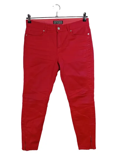 DRYKORN Damen Stoffhose Rot W31/L32 Skinny Stretch Reißverschluss