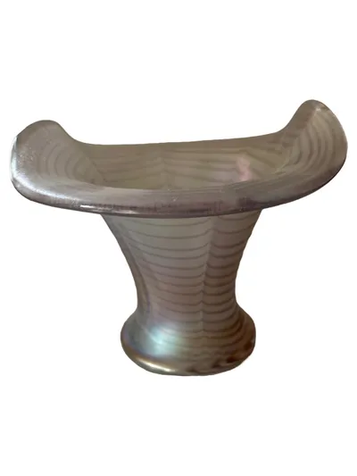 GALLO Vase Glas Transparent Kelchförmig 14cm Modern Grafisch