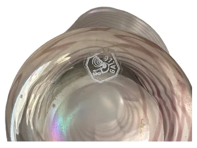 GALLO Vase Glas Transparent Kelchförmig 14cm Modern Grafisch
