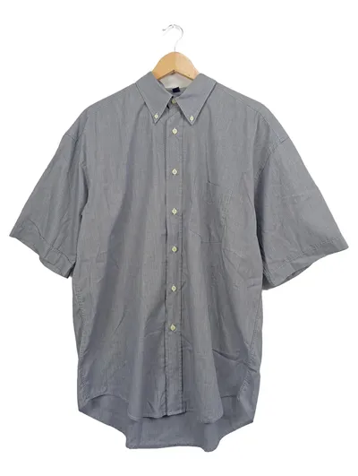 Claudio Campione Herren Kurzarm Hemd Gr. 42 Blau Casual