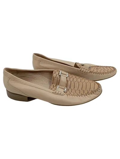 Ara Slipper Mokassin Damen Schuhe Gr. 38 Beige Klassisch