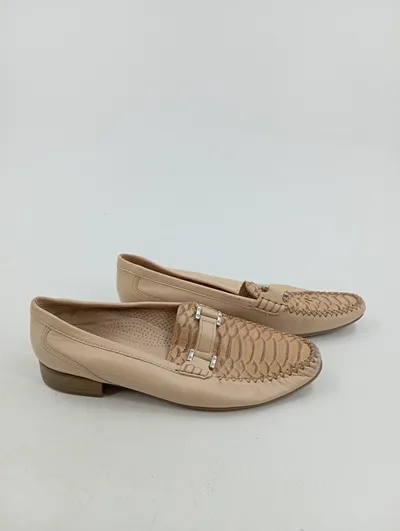 Ara Slipper Mokassin Damen Schuhe Gr. 38 Beige Klassisch