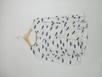 Bimba y Lola Damen Bluse Grafik Muster Langarm Weiß Gr. 38 M 3