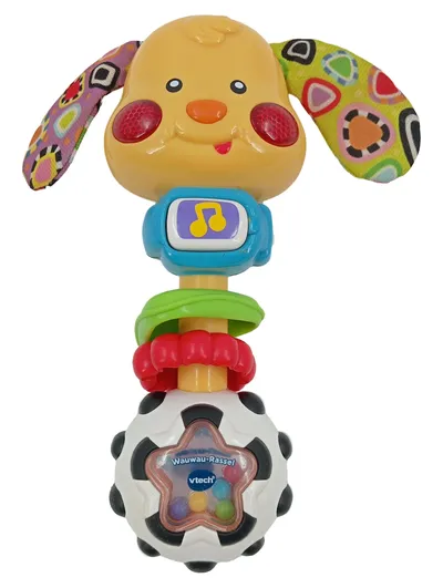 VTech Wauwau-Rassel Baby Rassel Hund Mehrfarbig Musik Licht
