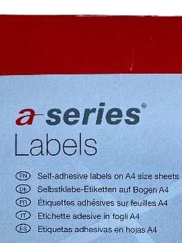 A-Series Etiketten A4 96,5x42,3mm 12 pro Blatt 100 Blatt 1200 Aufkleber