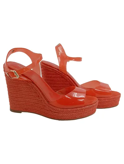 ALDO Damen Keilabsatz Sandalen Gr. 40 Orange Modisch