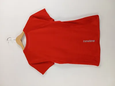 Newline Sport Shirt Damen Gr. 36 S Rot Kurzarm Sportlich