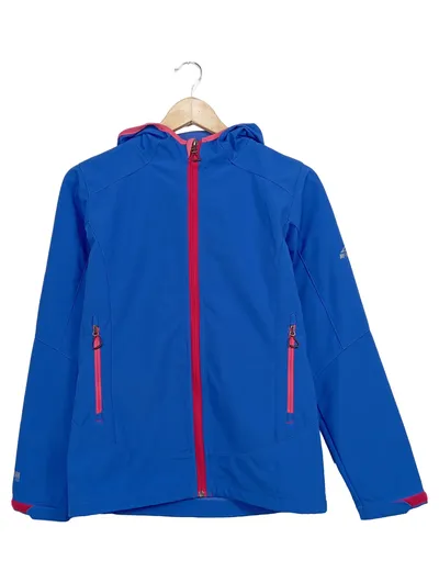 McKINLEY Softshelljacke Kinder Gr. 164 Blau Pink Kapuze Outdoor
