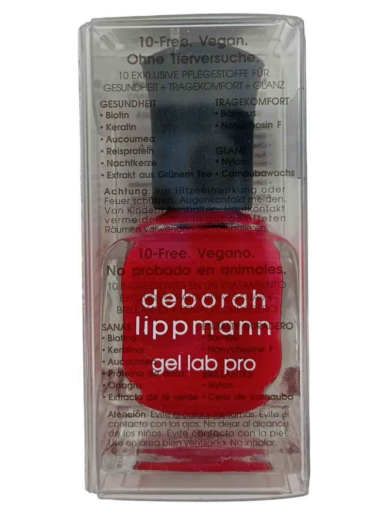 deborah lippmann She's a Rebel Nagellack Rot Glitzer 15ml 3