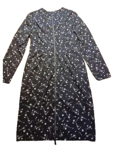 Whistles Seidenkleid Gr. 42 Schwarz Sternenmuster Damen Businesskleid
