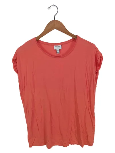 AWARE BY VERO MODA Damen T-Shirt Orange Gr. 36/S Basic Casual